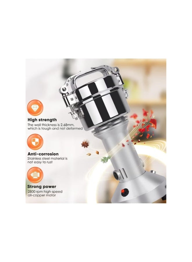 دينكس مطحنة كهربائية بقوة 1200 واط وسعة 200 غرام، وسرعة طحن عالية تبلغ 28000 دورة في الدقيقة للقهوة والتوابل والمكسرات والأعشاب والحبوب - مثالية للاستخدام المنزلي والمطاعم والفنادق DX3221 - Image 2